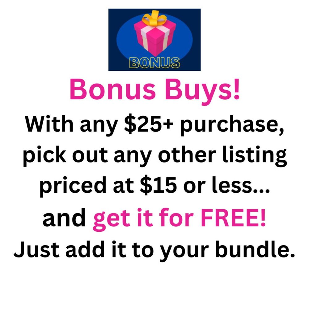 Bonus item with $25+ purchase